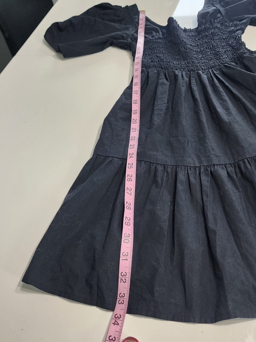 GAP Black Elastic Waist Casual Dress 100% Cotton Size S - Picture 6 of 7
